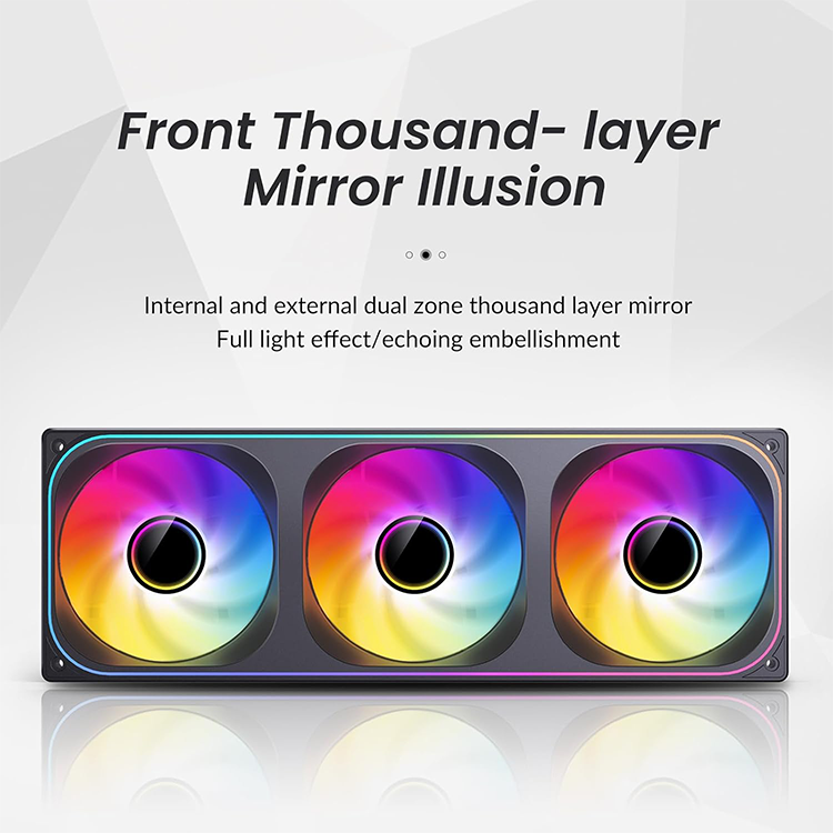 خرید فن کیس JONSBO ZB-360B - سری Infinity Mirror - پک سه تایی - سیاه